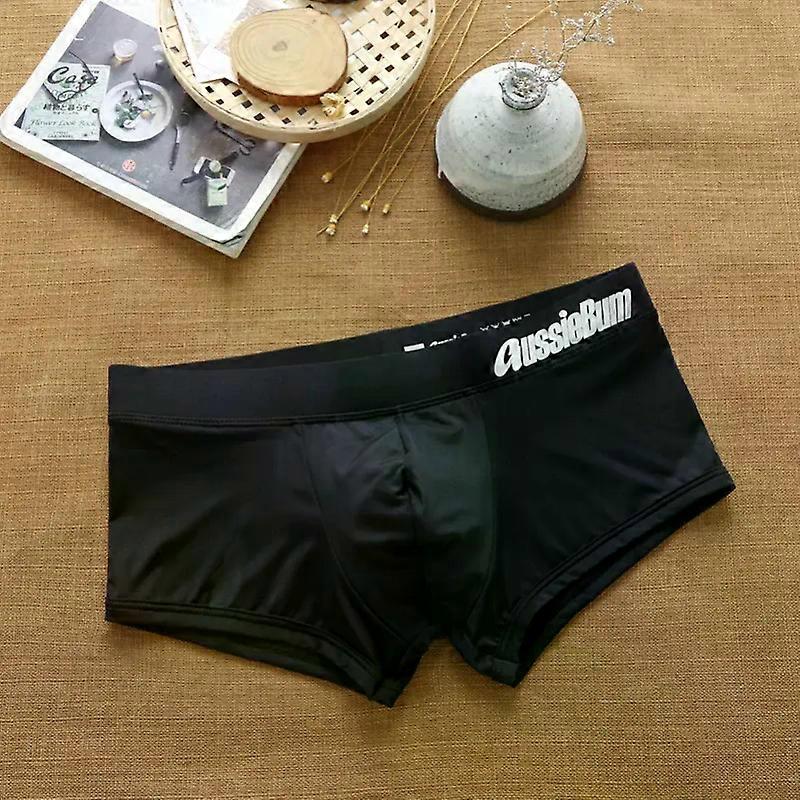 Aussiebum Men'S Panties Milk Silk Sexy Low Waist Underwear Elastic Three-Dimensional Comfortable Jockstrap Boxer Underpants