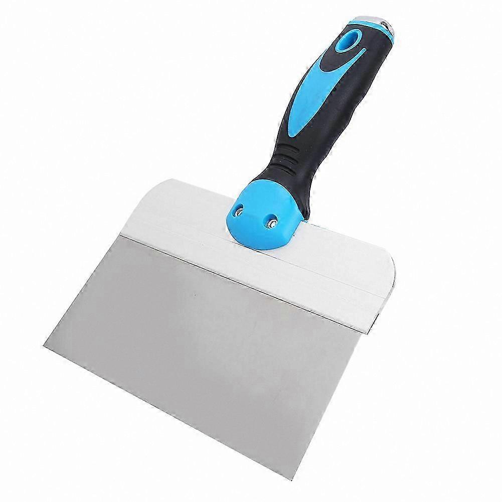 8-inch Stainless Steel Scraper with Soft Grip Handle for Drywall Finishing and Putty Application Painter Tool