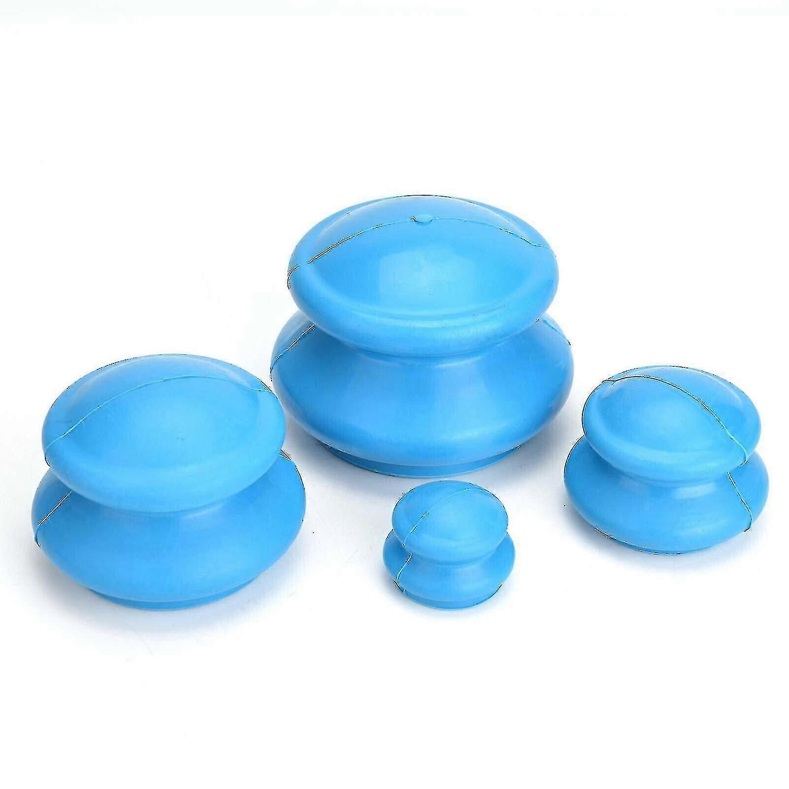 Pack of 4 Chinese Acupuncture Rubber Cupping Vacuum Massage Therapy