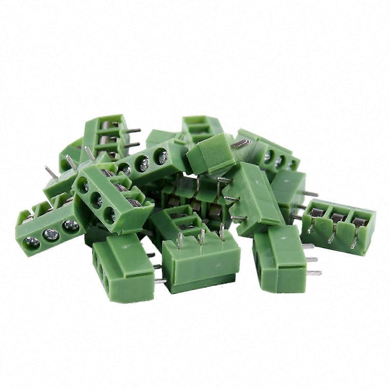20 Pcs 3 Pin 5mm Pitch PCB Mount Screw Terminal Block 250V 8A for Electronics