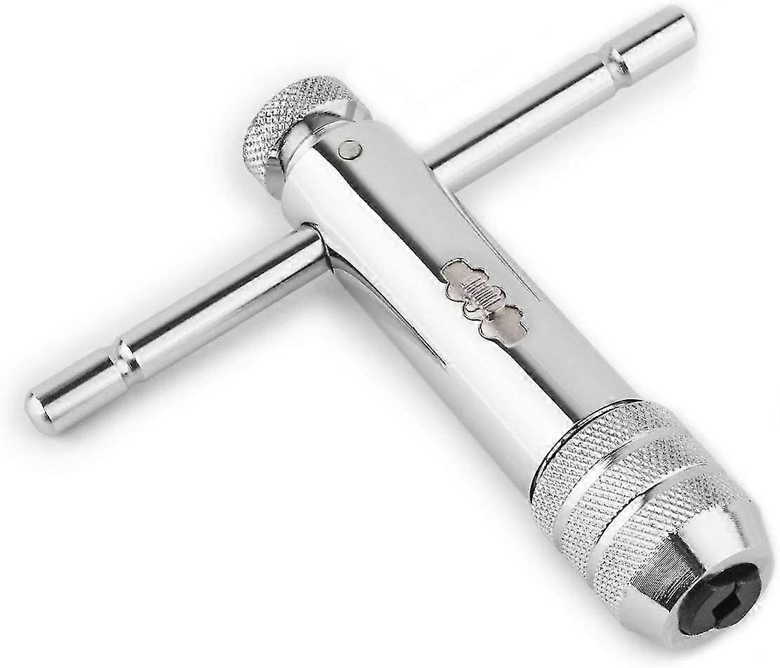 Adjustable T-handle Ratchet Tap Holder M5m12 Threading Wrench Hand Machine Ratcheting Screw T-shaped Tapping Thread Metric Plug Tapper Tool