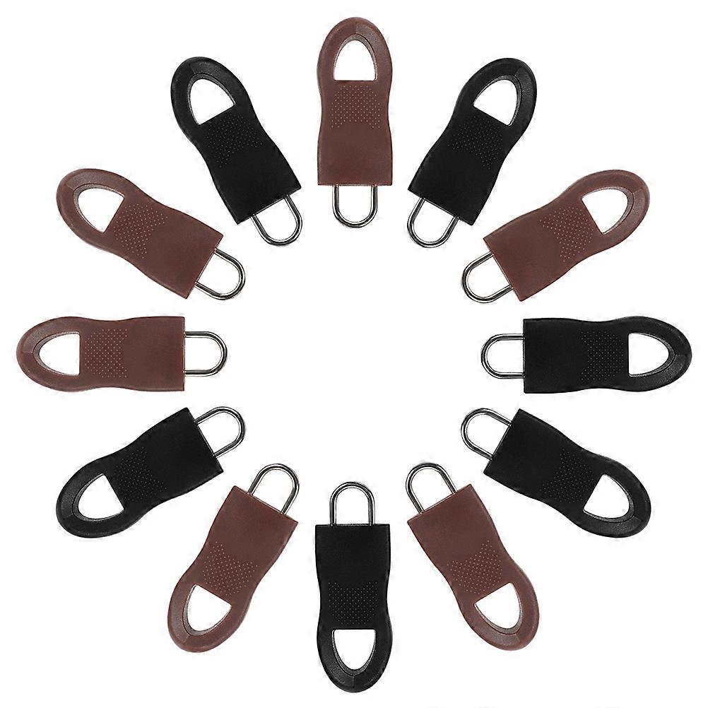 Durable Zipper Pull Replacement Detachable for Luggage Black Plastic Alloy Sturdy Replacement 24Pack