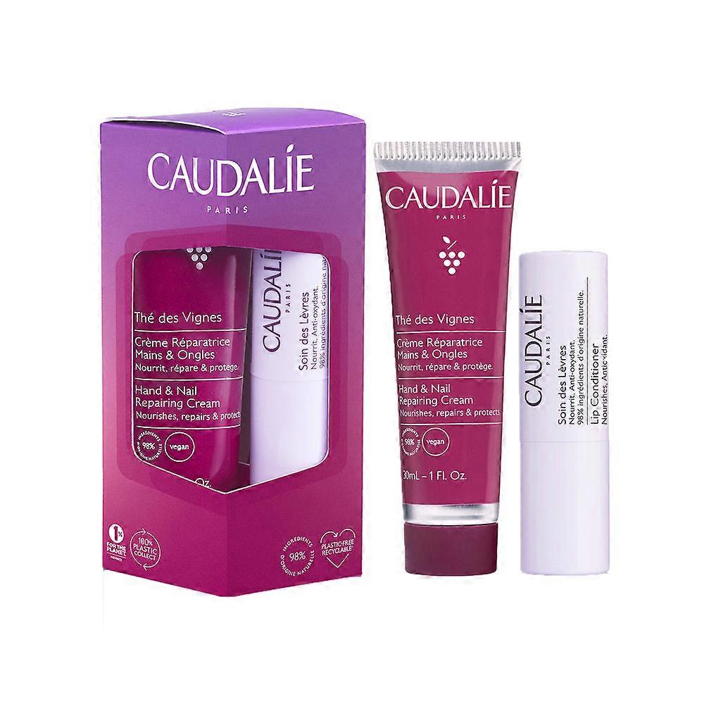 Caudalie Thé des Vignes 手部和唇部保护套，2 件