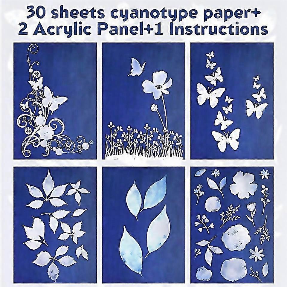 For Sun Print Paper Kitcyanotype Paper30 Sheets Cyanotype Paper