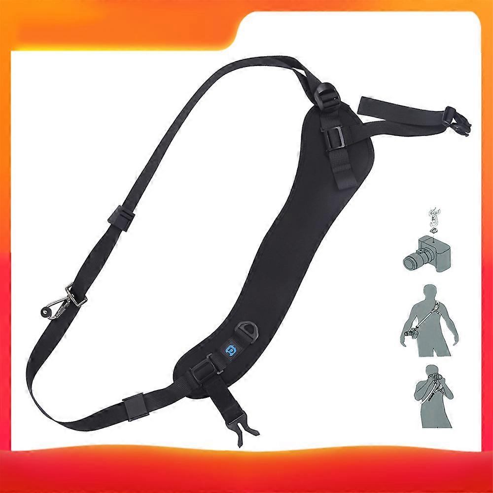 Quick Release Camera Strap with Anti-Slip Soft Shoulder Pad and Metal Hook, Rapid Adjustable Sling Belt for SLR DSLR Cameras