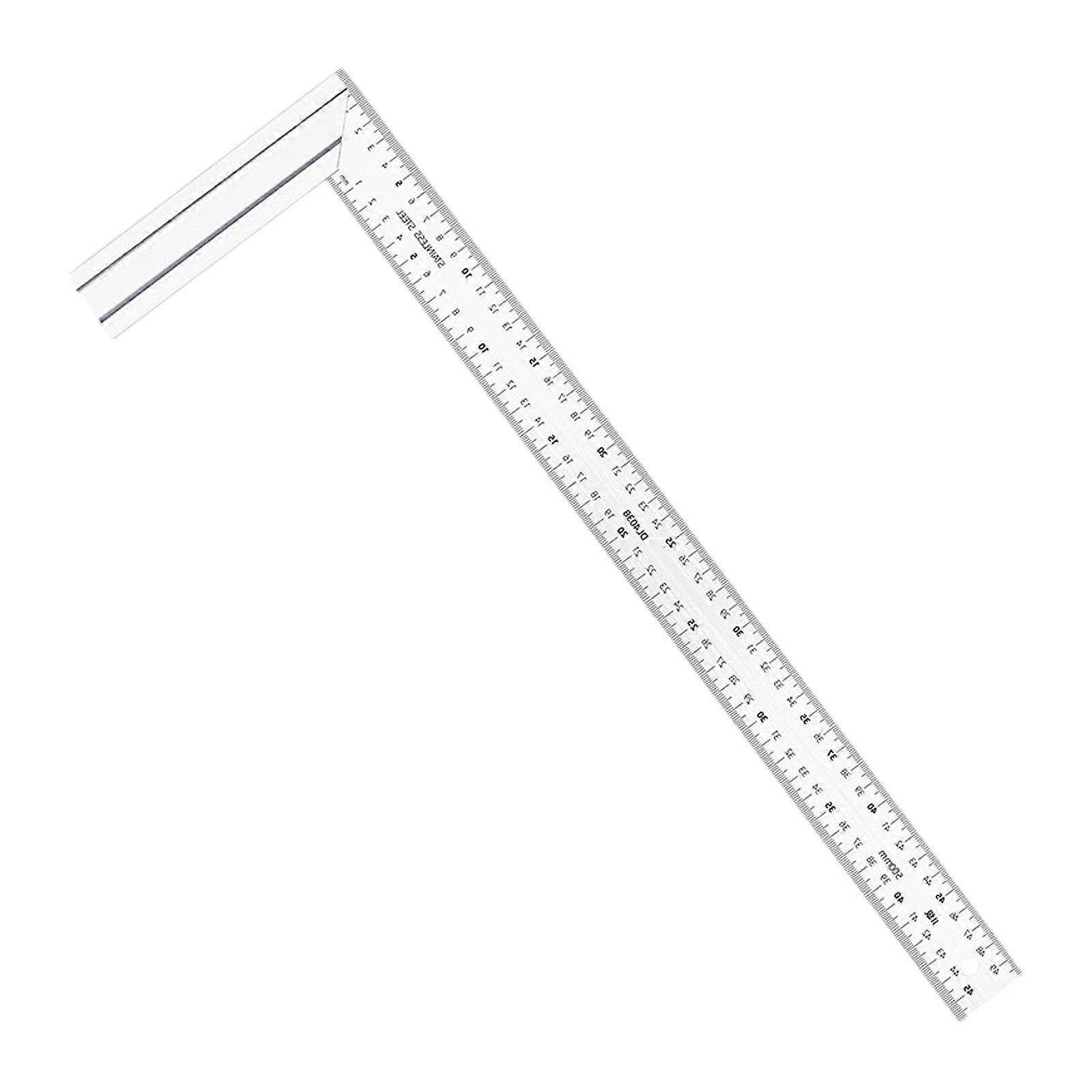 High Precise Woodworking Aluminum Alloy Right Angled Ruler Double Measurement System Suitable For Professional & DIY Use Multicolor