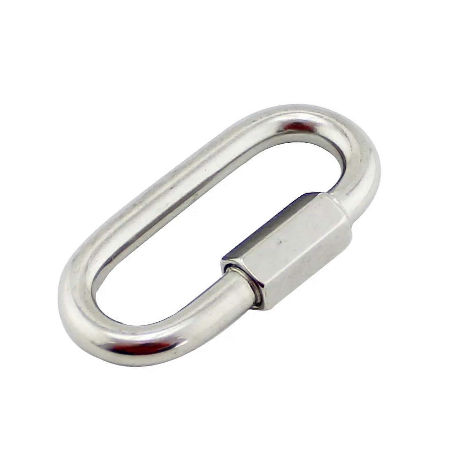 1PCS Quick Link Oval Screw Lock Connector, 304 Stainless Steel Heavy Duty Rigging, 5mm-8mm Sizes, 7X70mm Specifications