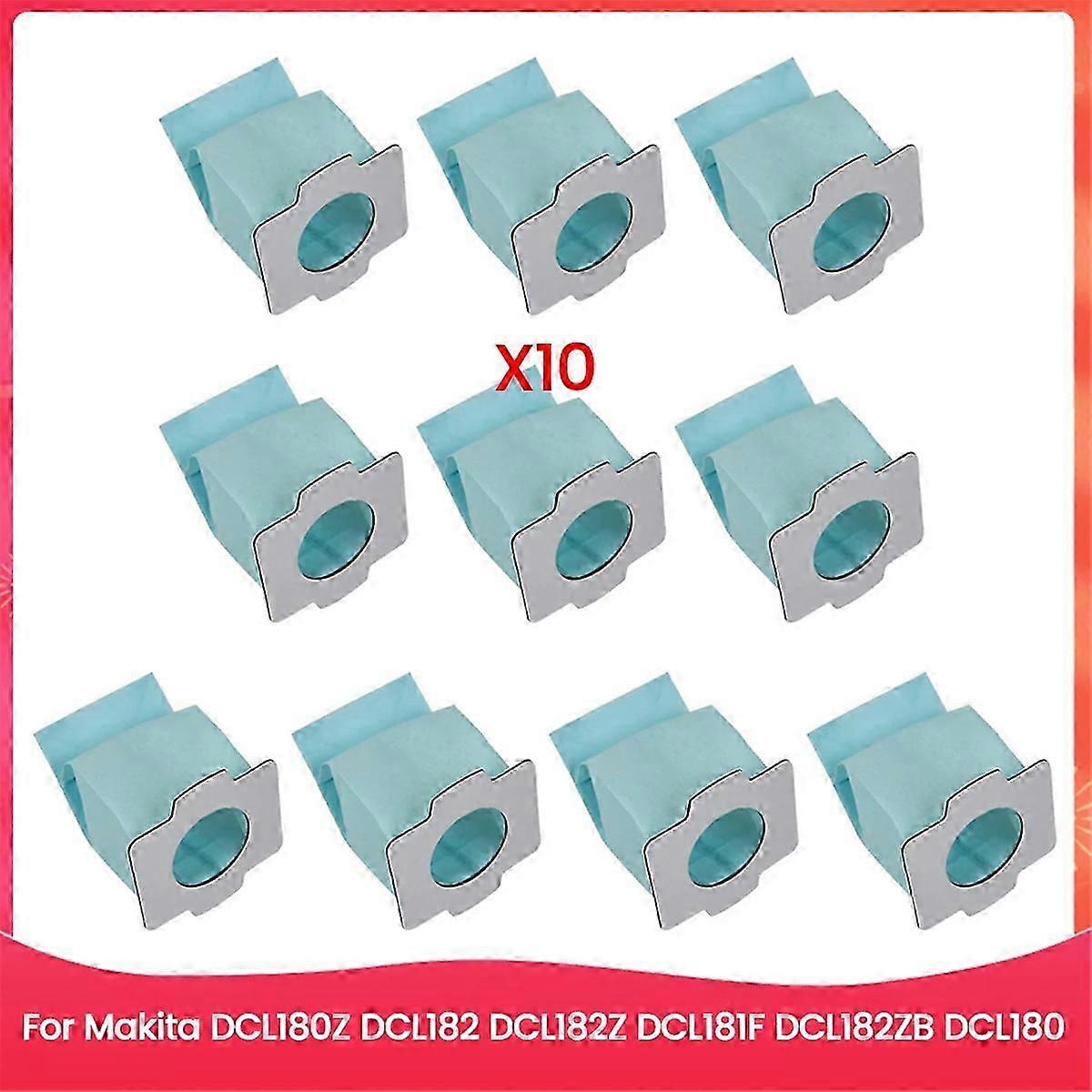 10 Dust Bags Collector Set compatible Makita DCL180Z DCL182 DCL182Z DCL181F DCL182ZB DCL180 Rreplacement Sp-jc