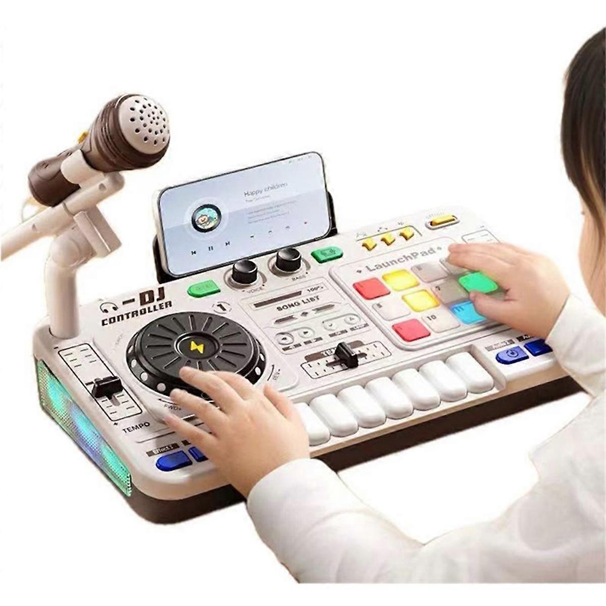 DJ Mixer Toy with Karaok Microphone for Children 3-6 Years