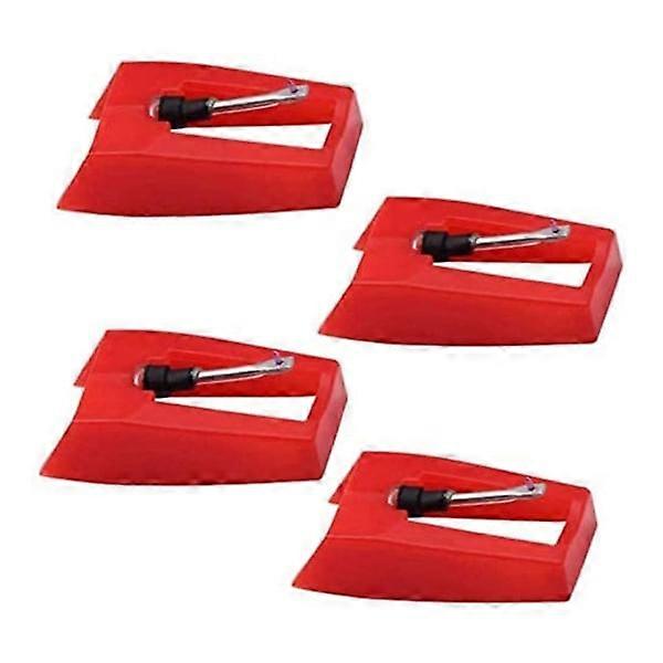 Replacement Record Needle Stylus Red (4 pieces)