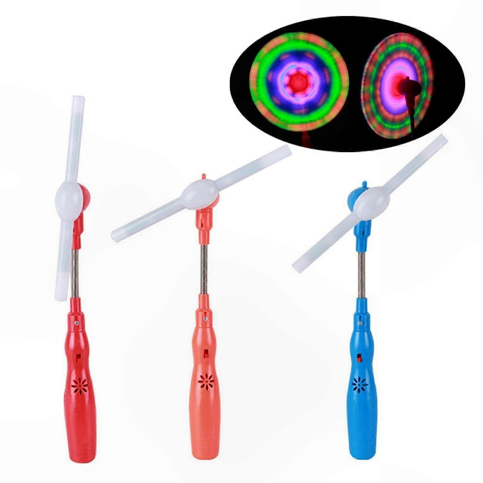 Glowing Windmill Fan with LED Lights - Spinning Toy for Kids
