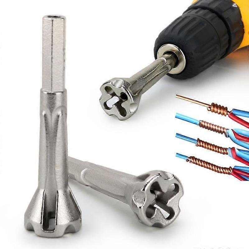 2pcs Square Universal Wire Twisting Tool Electrical Cable Quick Connector Automatic Twist 5 Wire Stripping Stripper Twister