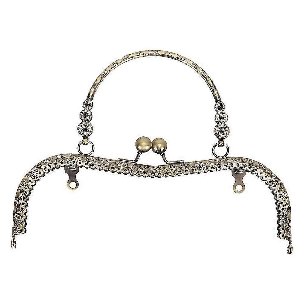 Purse Frame Tailor Accessories M shaped Embossed Hand Pull 20.5cm with Flower shape