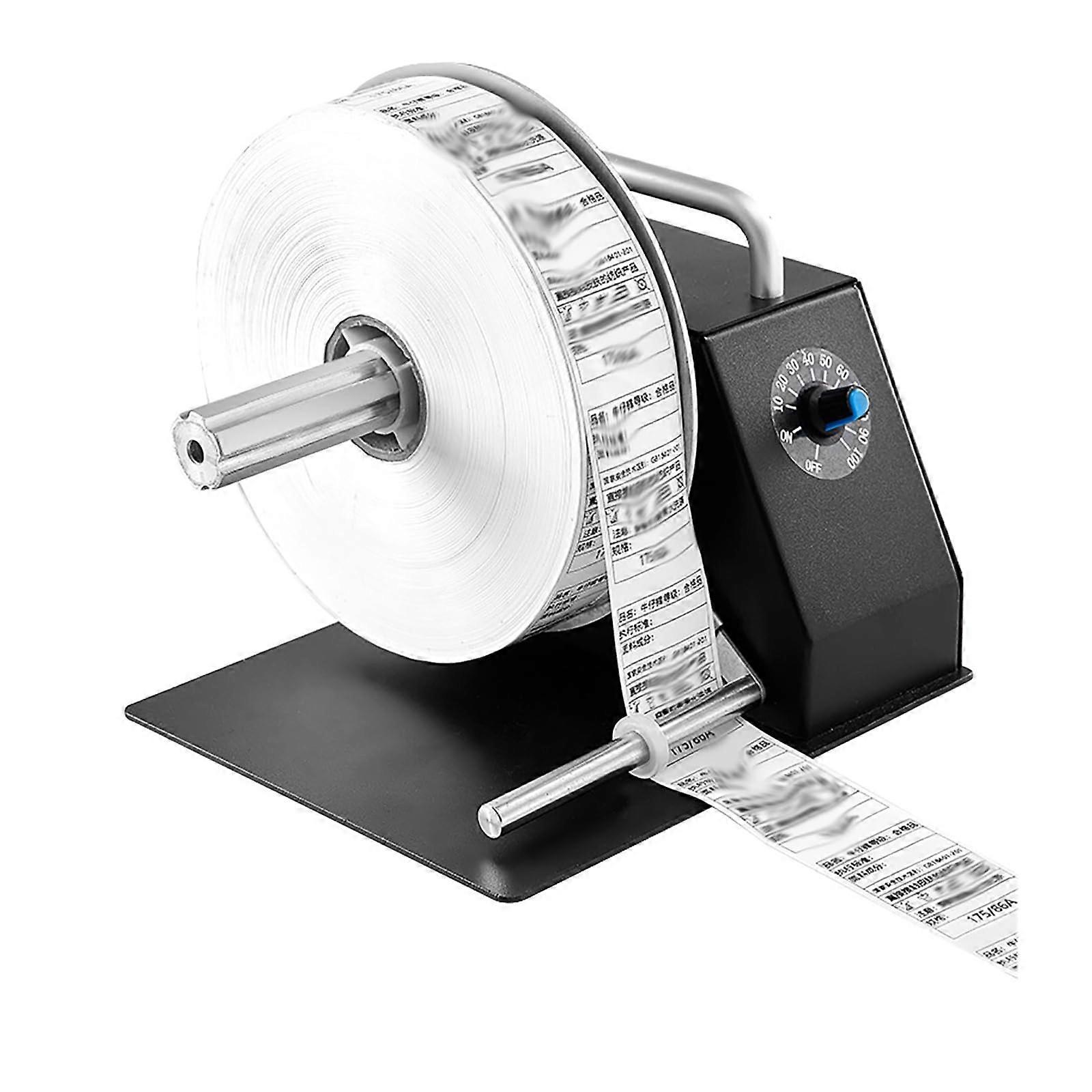Automatic Label Rewinder With Outer Stop Plate, Adjustable Speed And Width For Logistics And Warehouse Labeling