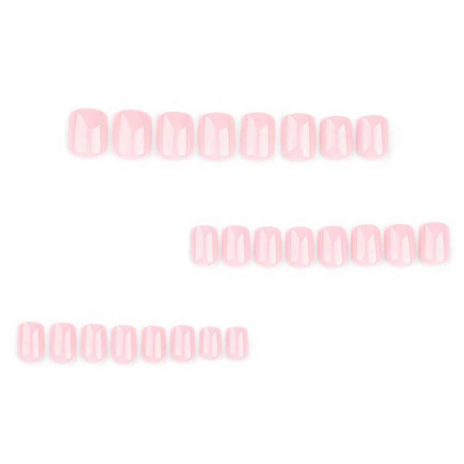 Press-on Short Nails Press-on Short False Nails With Nail Glue Reusable Glue-on Nails 12 Sizes 2ml