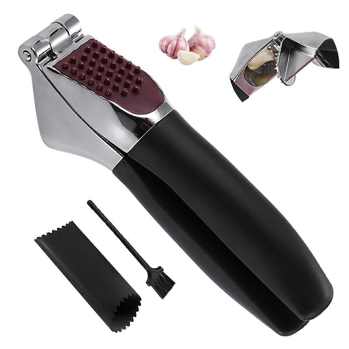 Garlic Made of Zinc Alloy Manual, Includes Cleaning Brush, Extra Robust and Stable - Exclusive for Kitchen