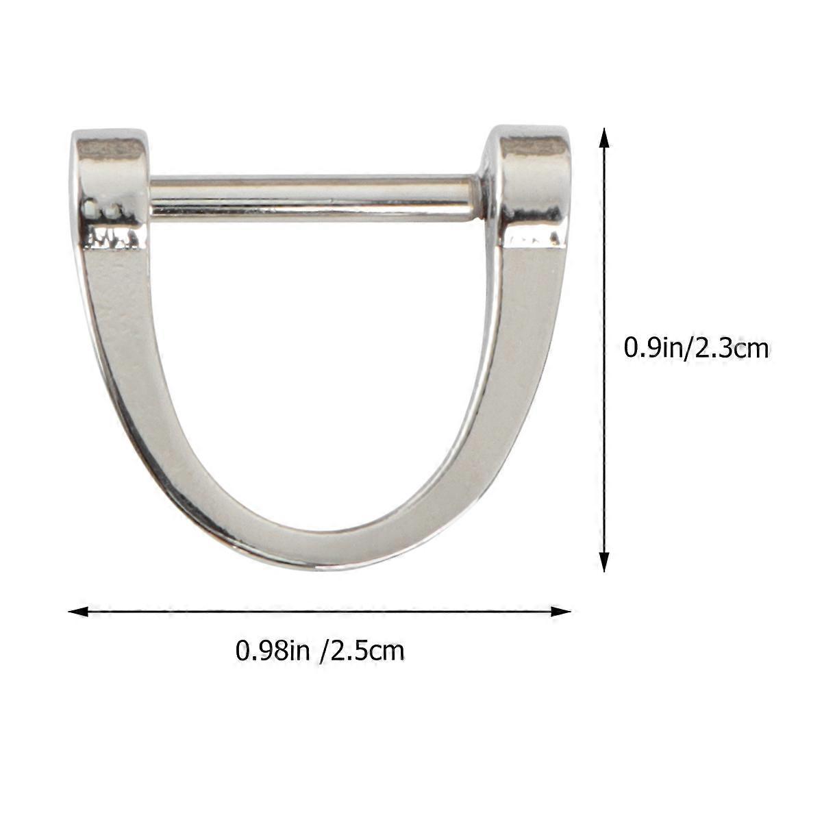 Durable D-shaped Keychain with Horseshoe Design Simple Style Key Holder Small Gift for Decoration