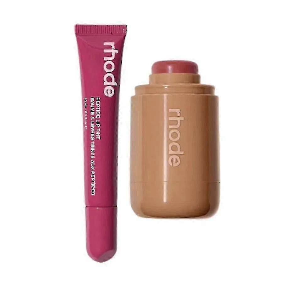 Suitable for 2025 RHODE Baked Teddy Pocket Blush and Espresso Peptide Lip Color Set