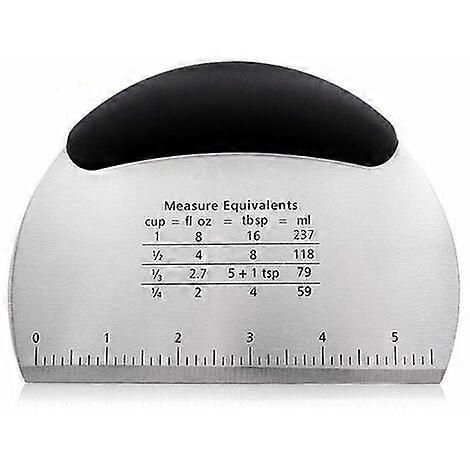 Dough Cutter with Scale, Stainless Steel Scraper, Bread Knife, Multifunctional