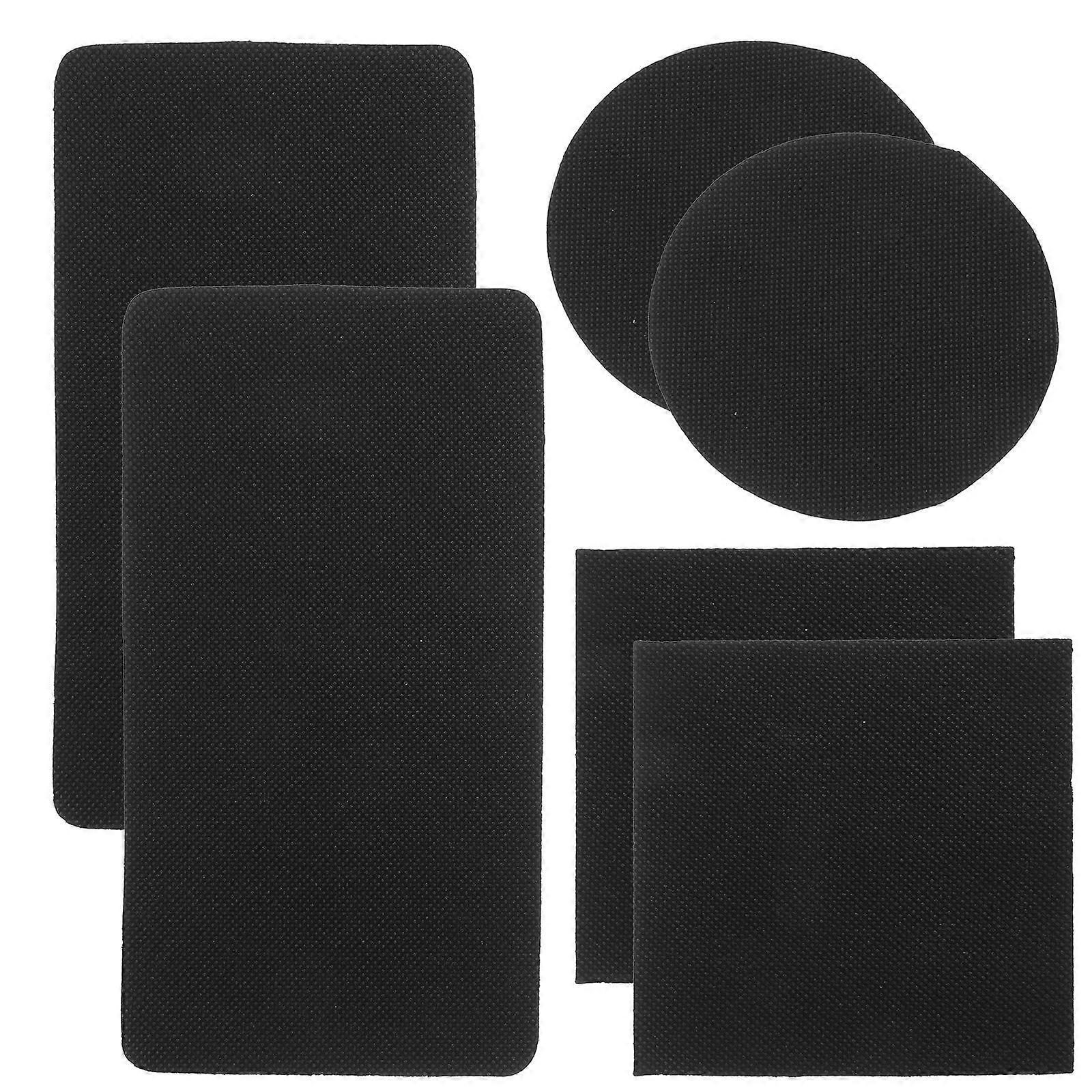 6 Sets Self-Adhesive Trampoline Patch Repair Kit Trampoline Patch Repair Sets Round Square Rectangular Repair Patches Set for Repairing Holes or Tears