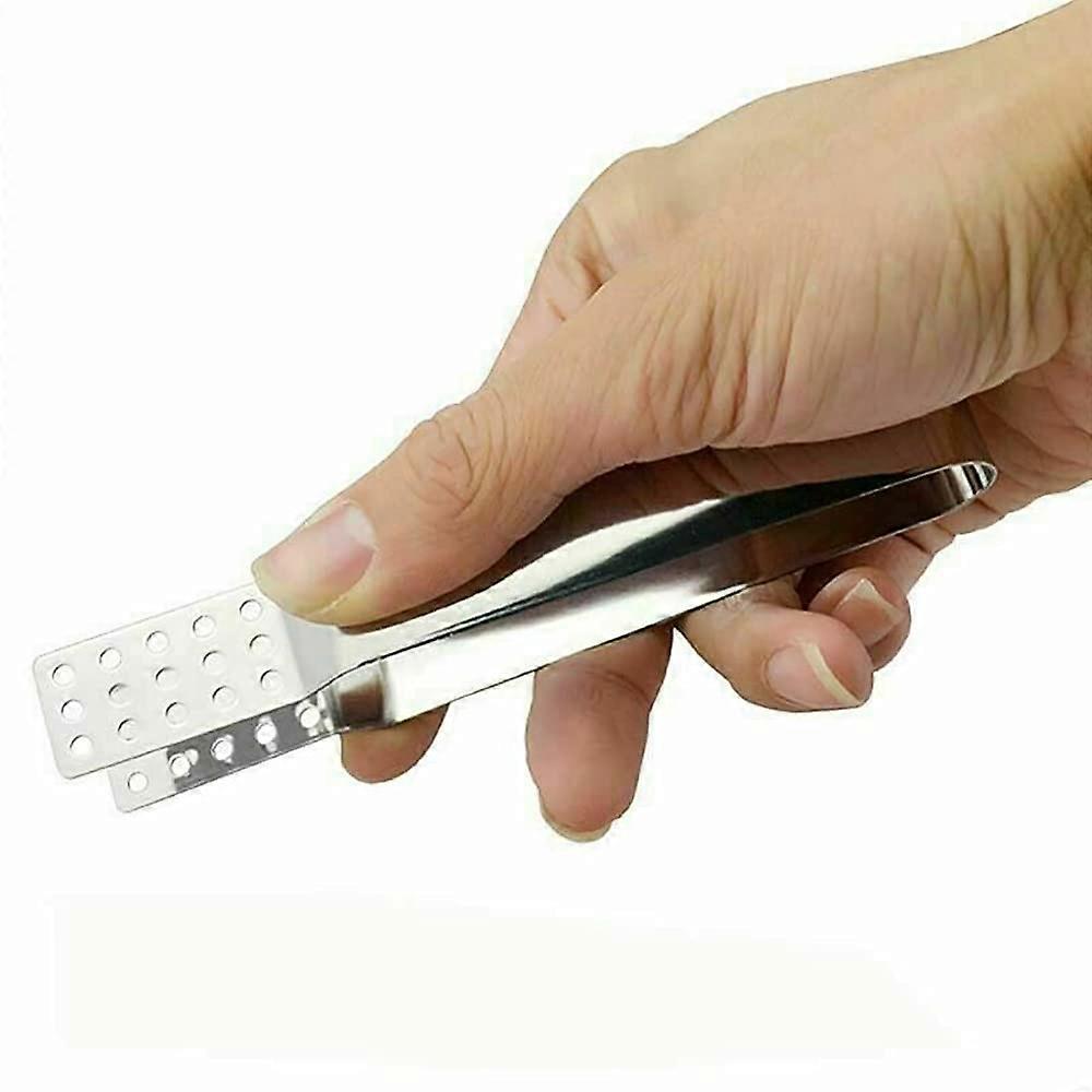 Ice Tongs Stainless Steel For Ice Cubes Sugar Lemon Slices Bar Buffet Serving Drink