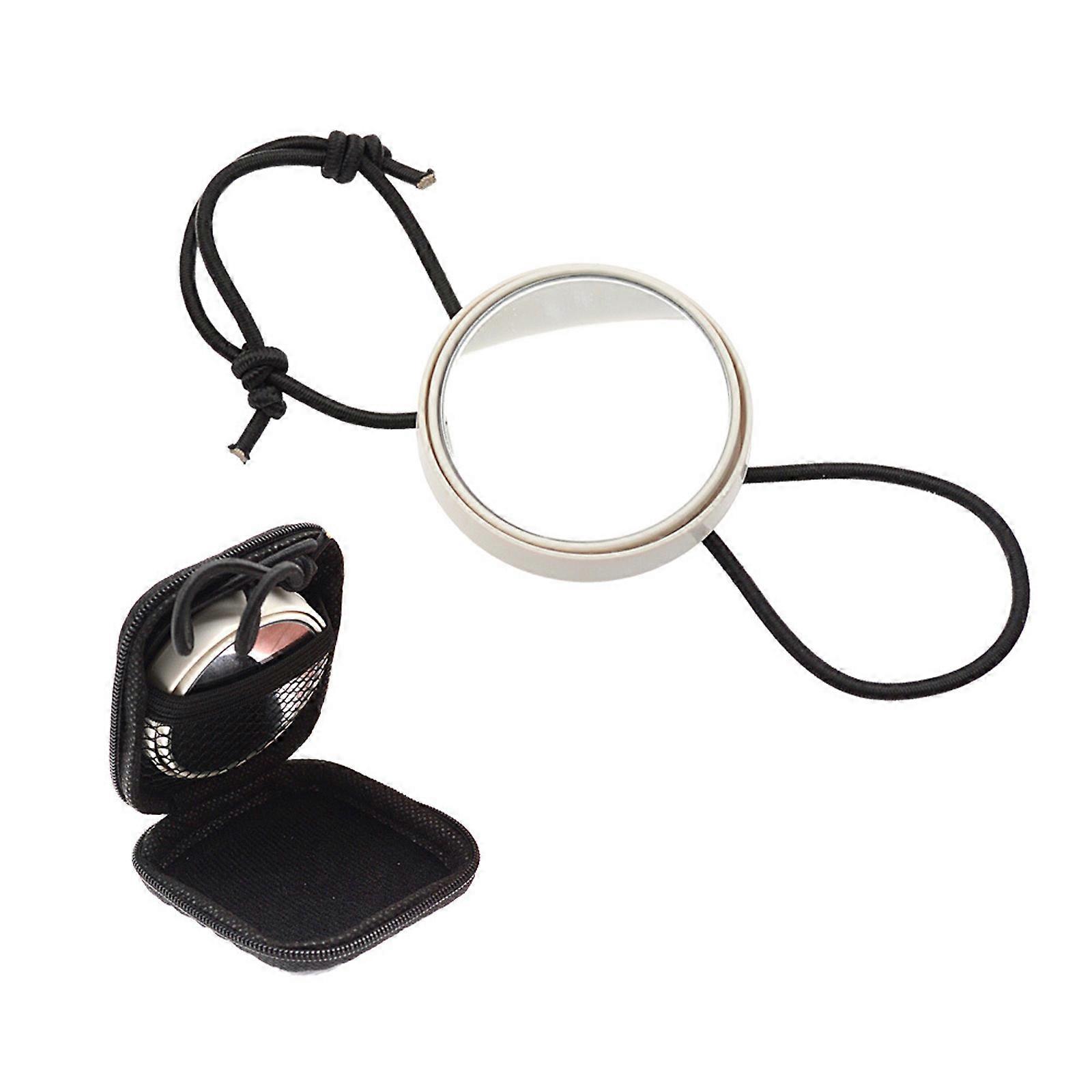 Diving Hand Mirror Rearview Mirror Adjustable Round Convex Diver Observe Mirror Underwater Equipment Easy to Use  White