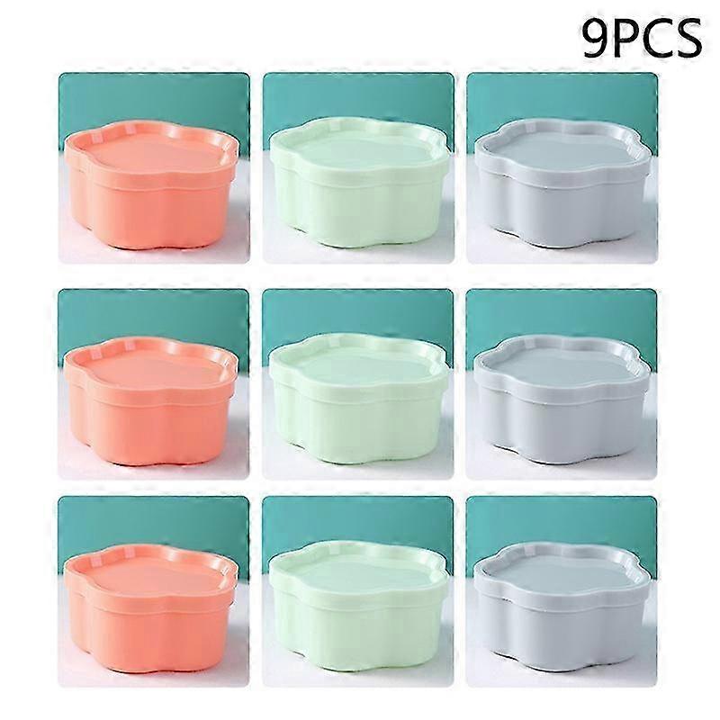 2025 8/9Pcs Mini Squeeze Bottle Lunch Box Plastic Condiment Boxes Ketchup Salad Dressing Picnic Portable Candy Snack Nut Containers