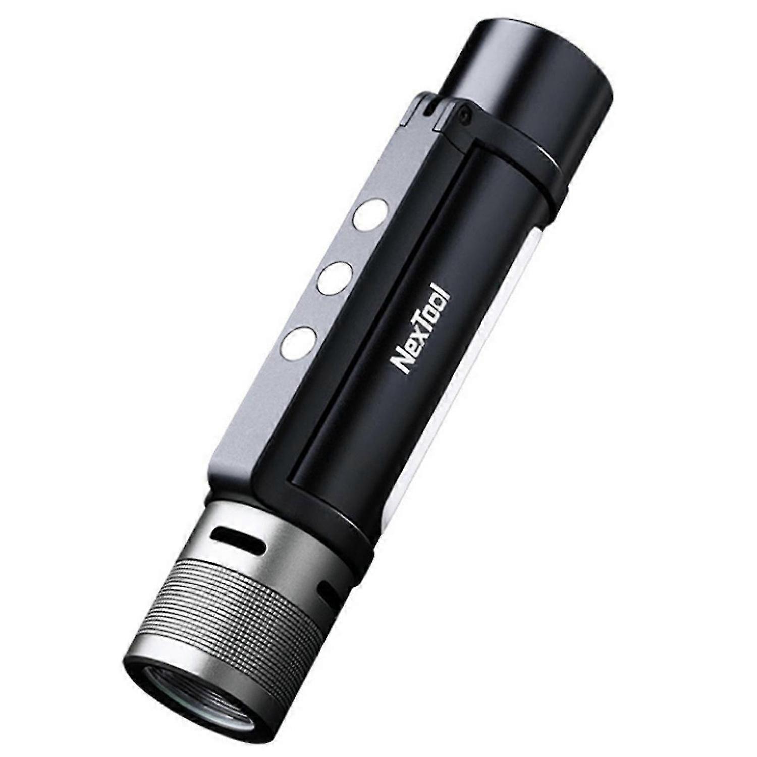 Outdoor 6 in 1 Zoom Flashlight Multi-Function Portable Sound and Light Alarm LED Flashlight