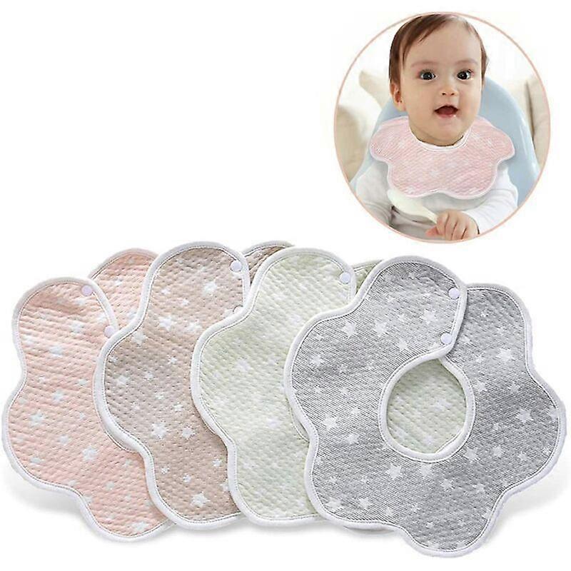 Cotton Baby Bibs, Baby Bandana Bibs, Waterproof Cotton Baby Bib Flower Water