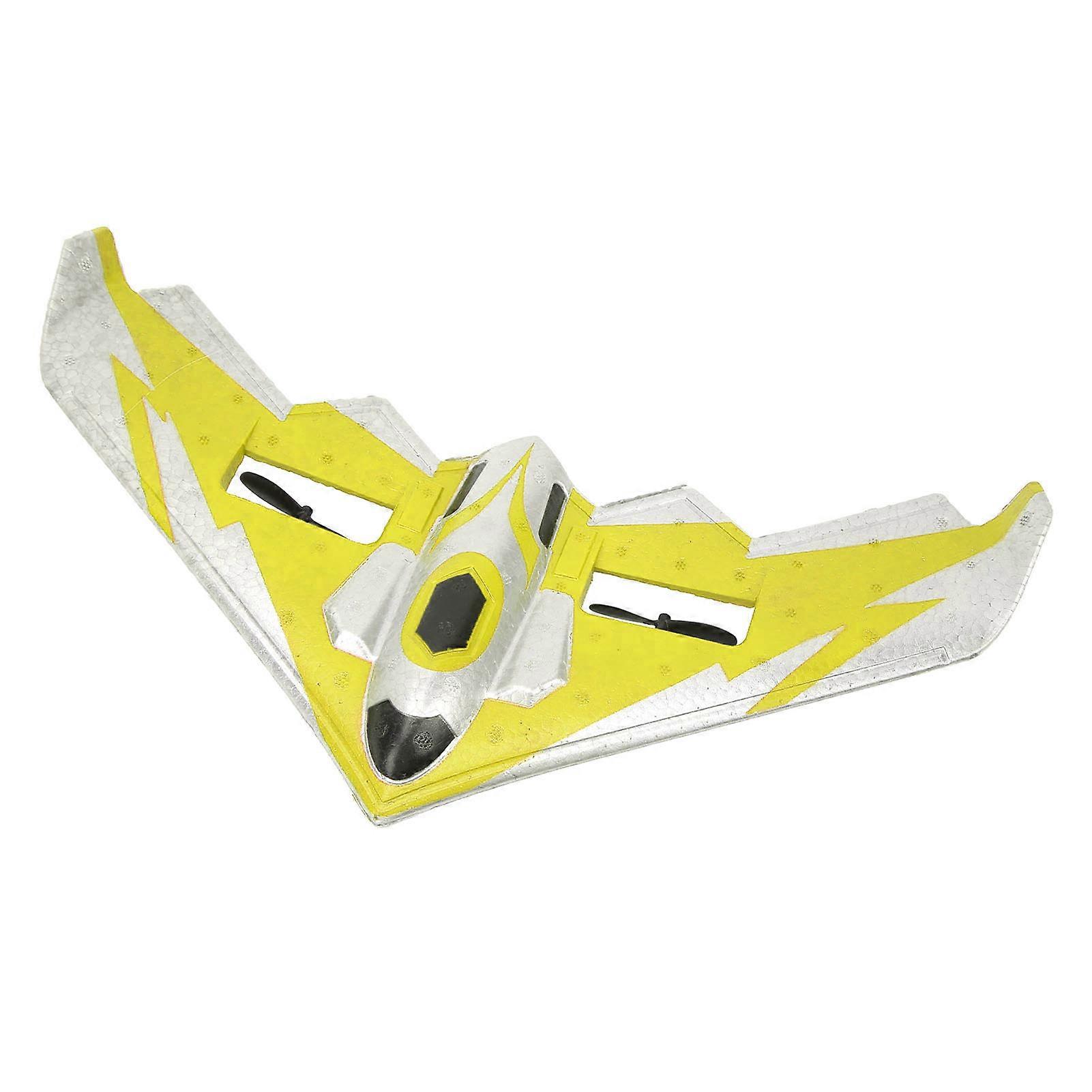 RC Plane Kit Glider EPP Foam 33.5x16cm Yellow w/ LED Light
