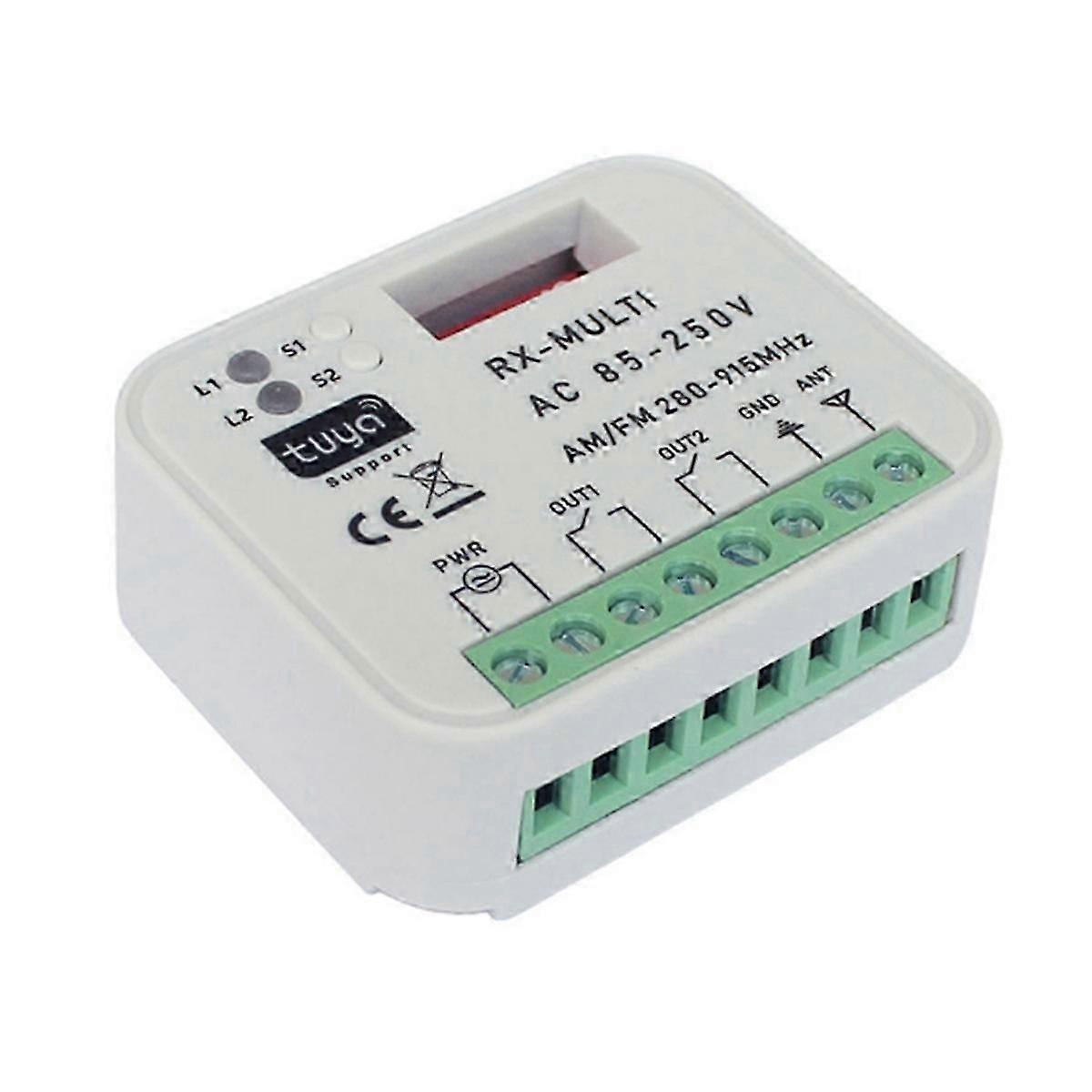 Smart WiFi Universal Multi-Frequency Receiver Switch Remote Relay Tuya Garage Door Home Automation