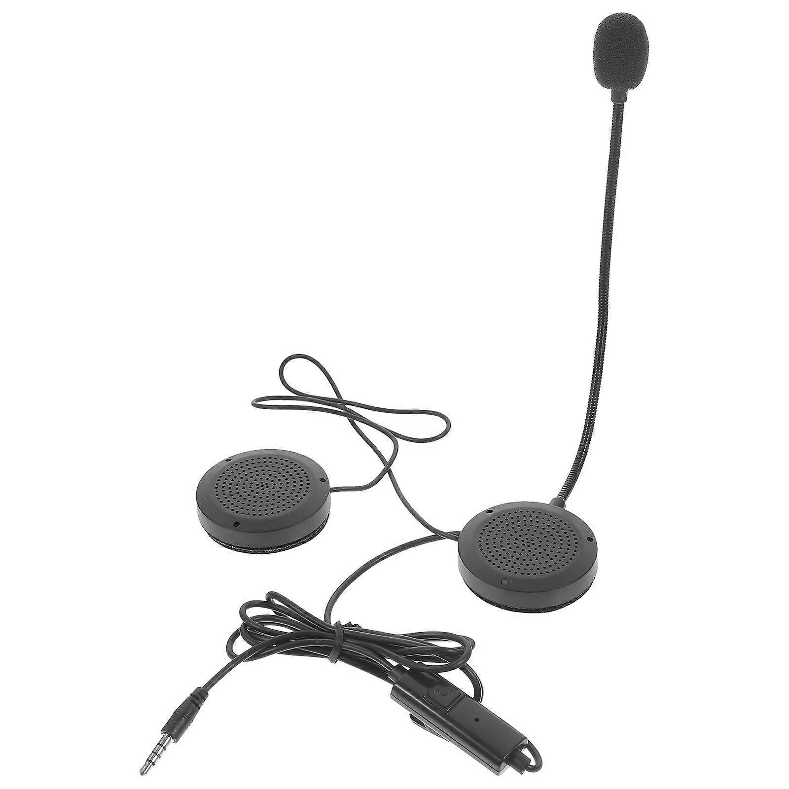 Black Headset for Motorcycle Audio and Communication Supply