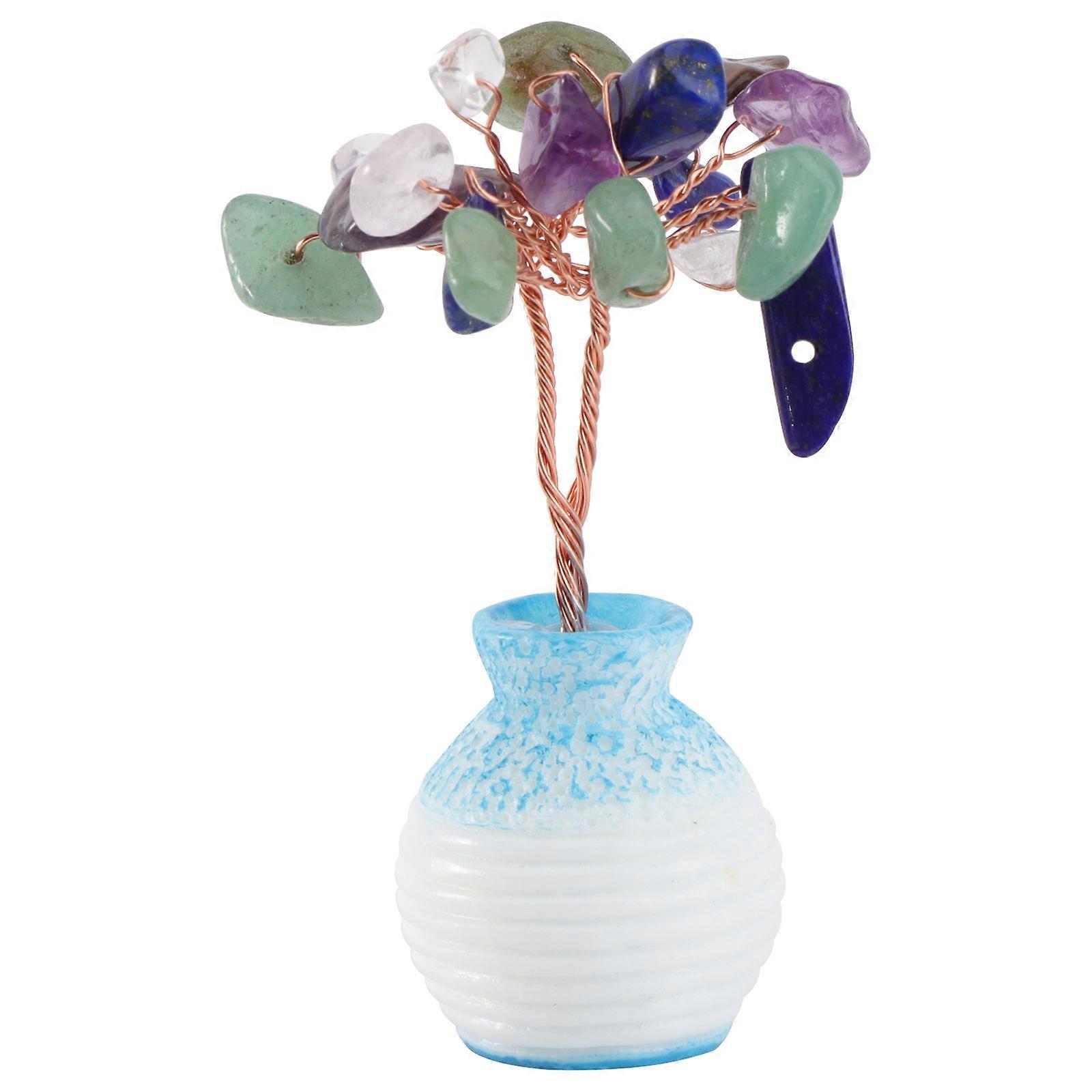 Mini Crystal Decor Natural Crystal Fortune Tree for Decoration 1Pcs