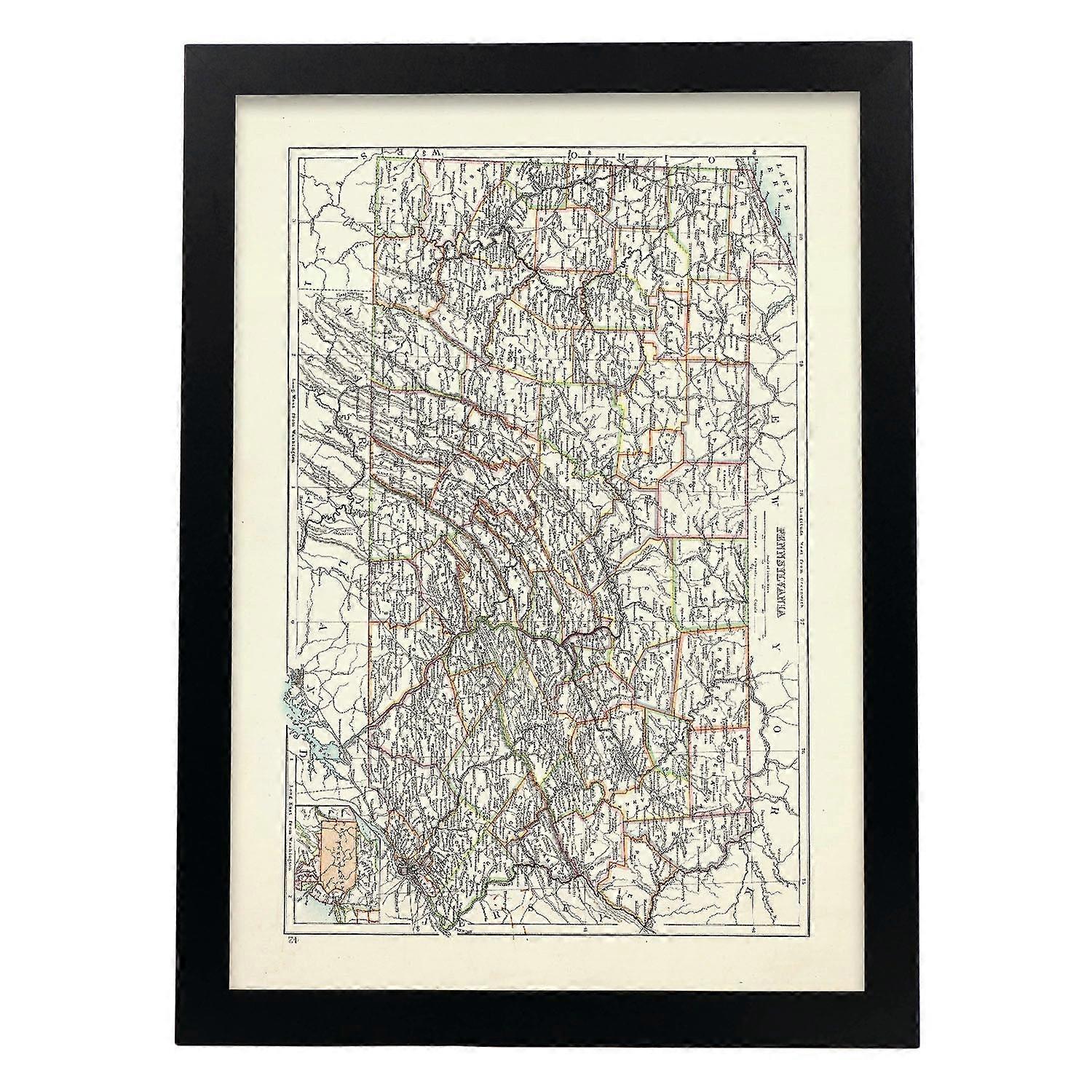 Affiche de Pennsylvanie 1885