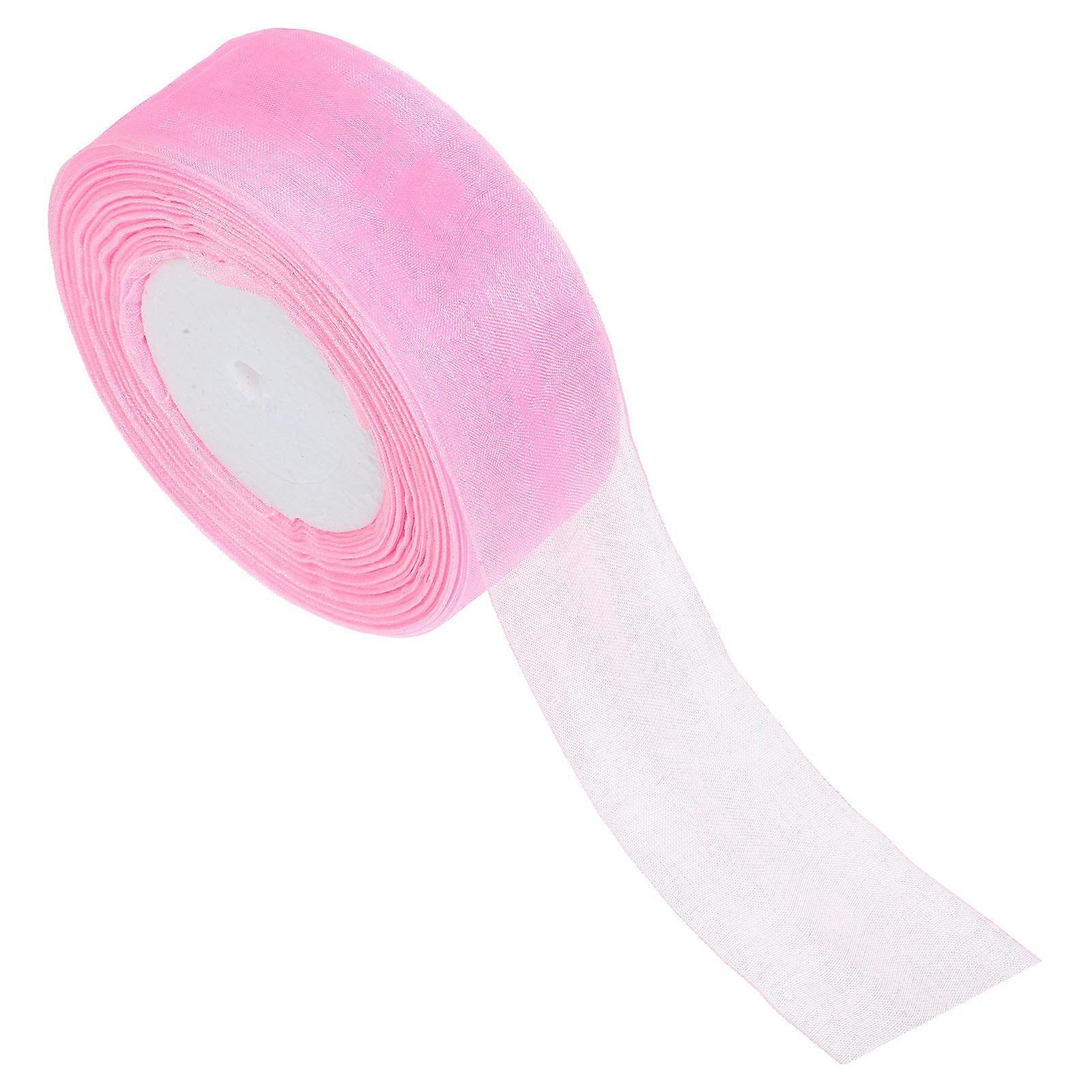 Chiffon Organza Ribbon Pink Bridal Bouquets Present Wrapping Gift Boxes 45m Long Decorative 1Set