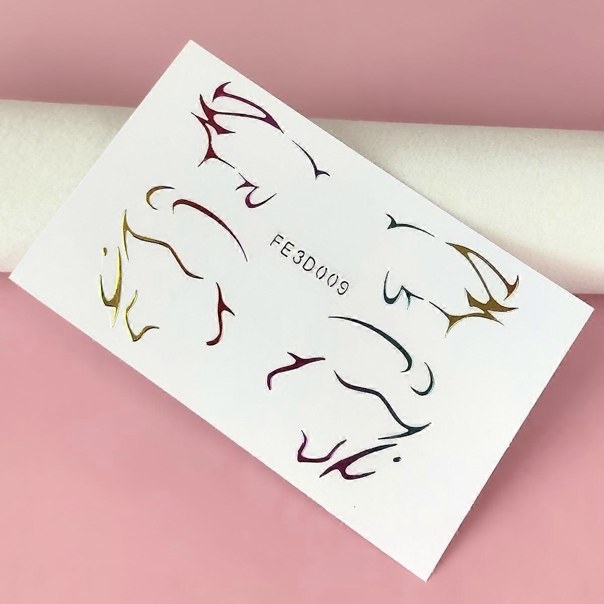 Laser Gold Eyes Decorative Stickers Eyebrow Eyeliner Face Art Sticker Decals Halloween New Year Festival Party DIY Decorations