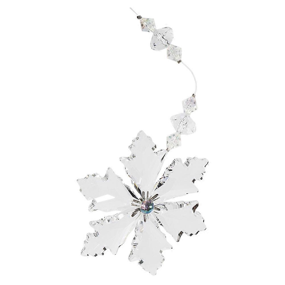 Christmas Hanging Snowflake Acrylic Ornament for Xmas Party 4Pcs Set