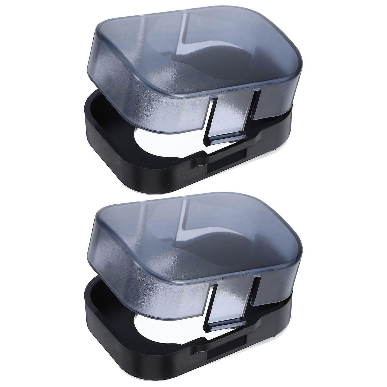 Child Safety Plastic Door Lock Covers for Door Handle Black Suitable for Childproofing Doors 2Set