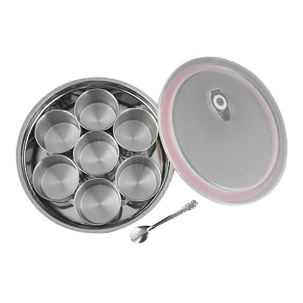 Stainless Steel Spice Container for Kitchen with 3Sets Condiment Jars