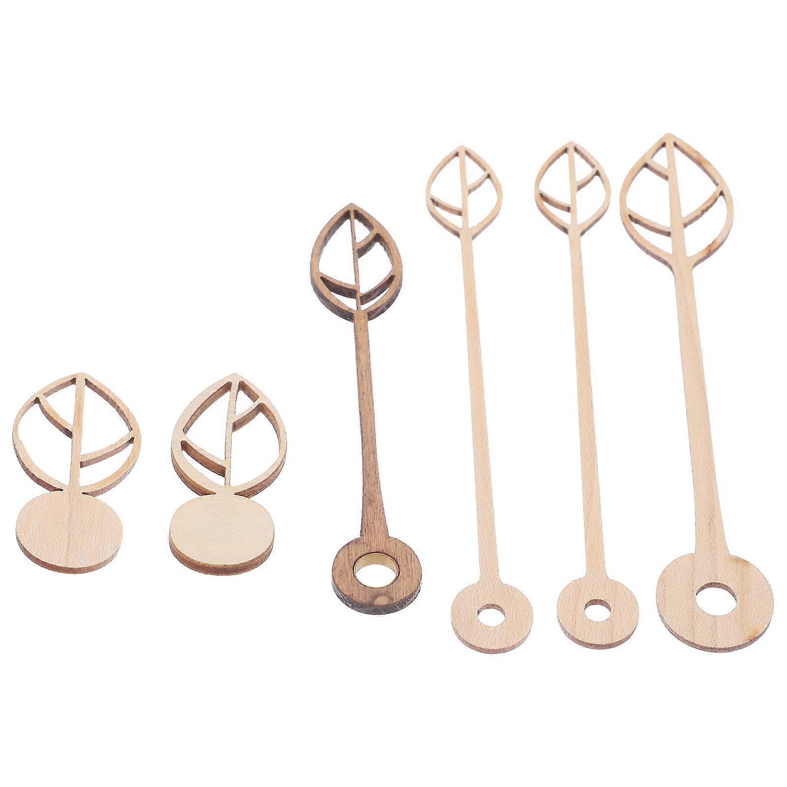 Clock Hands Wooden Clock Parts for DIY 24Pcs Creative Tree Leaf Design