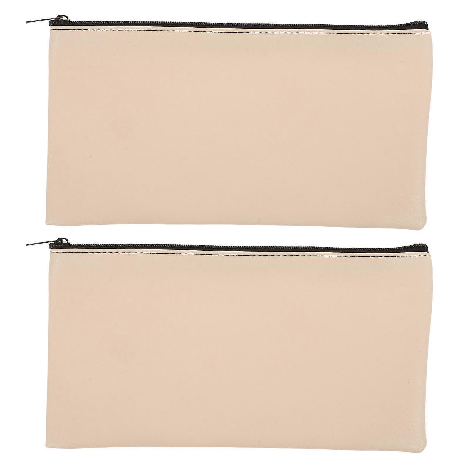 Ticket Receipt Bags Storage 2Pcs Zipper Money Bags for Secure Use