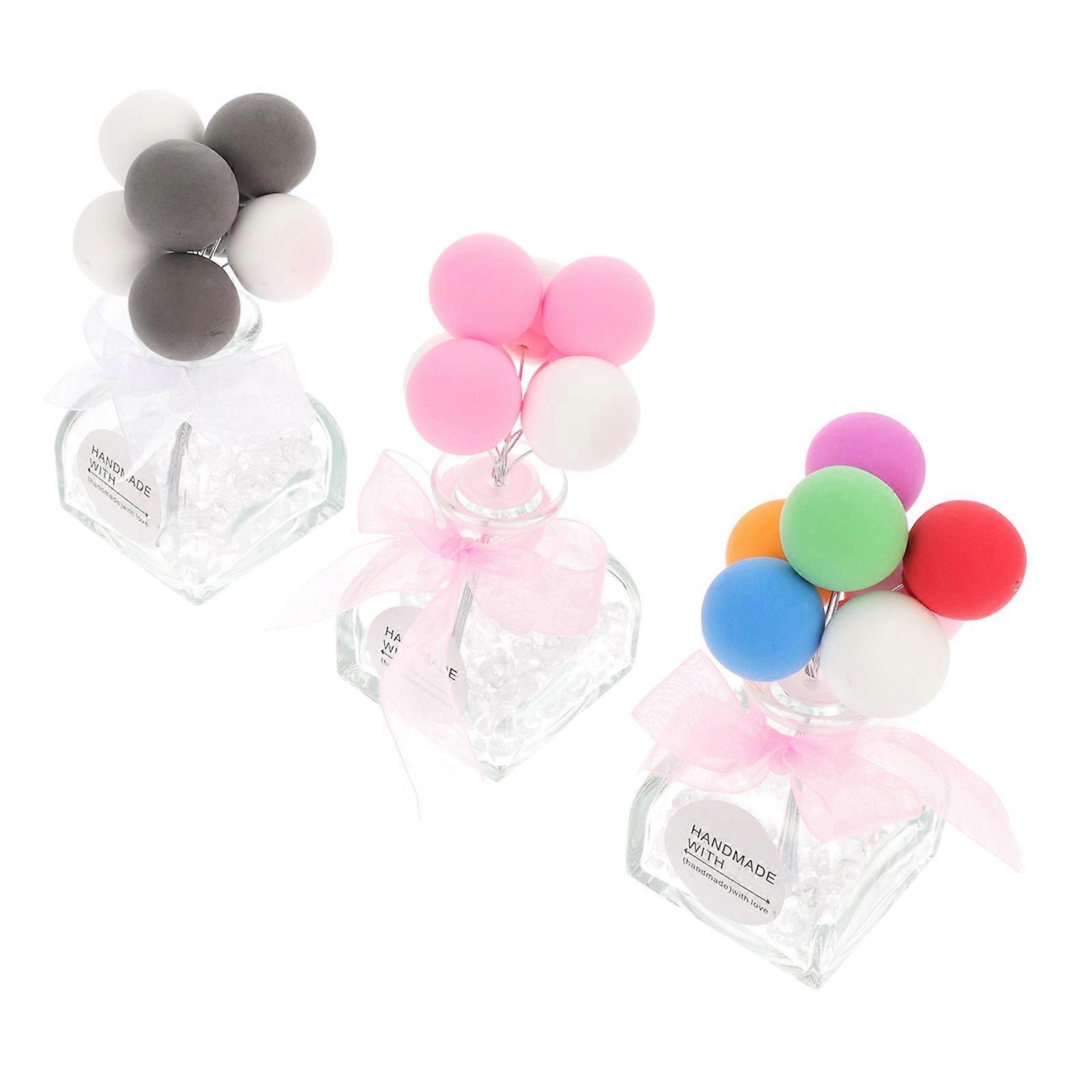 Car Perfume Bottle with Balloon Decoration for Car 3Pcs Pack