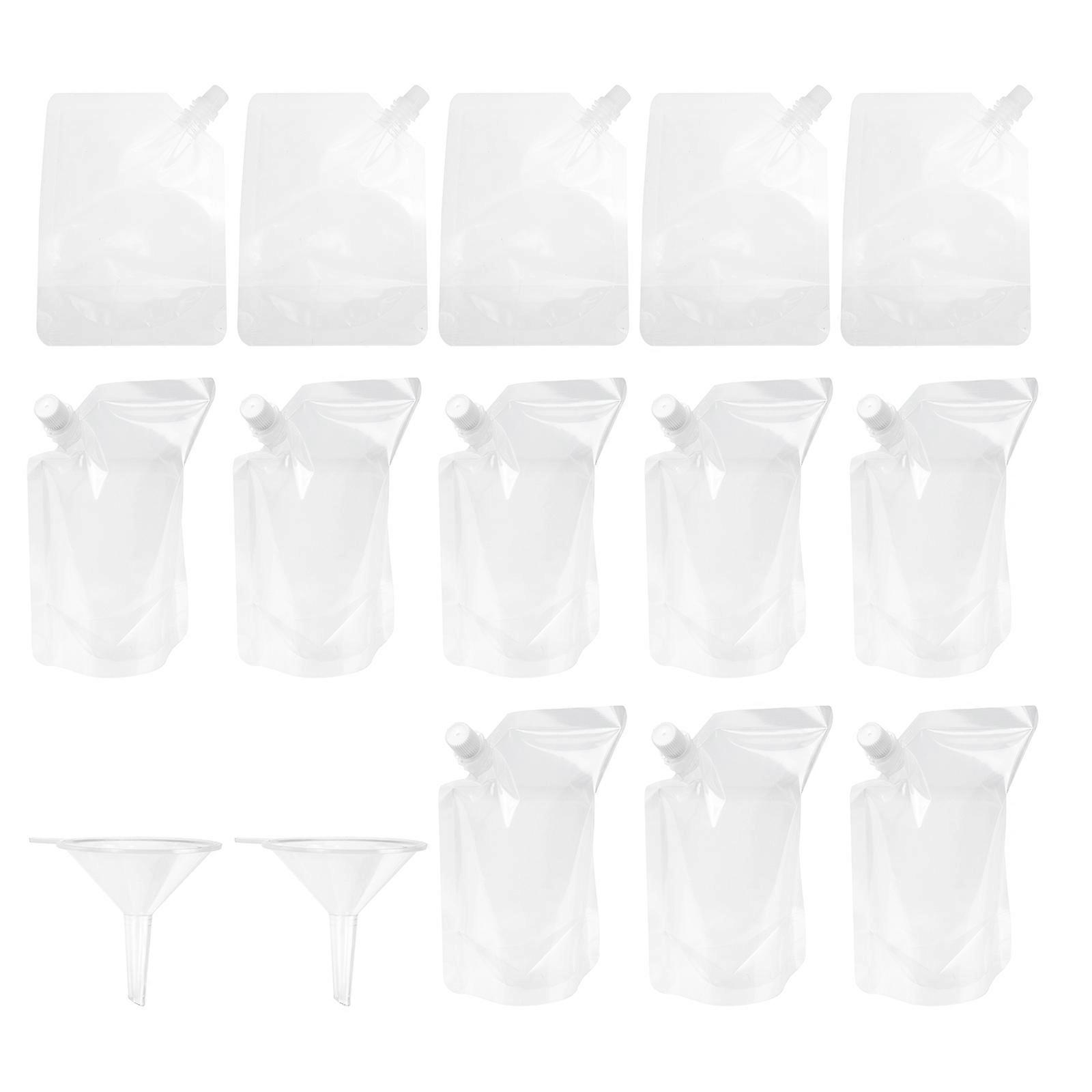 Clear Drinking Bag Plastic Liquor Flask for Storage 1Set Transparent