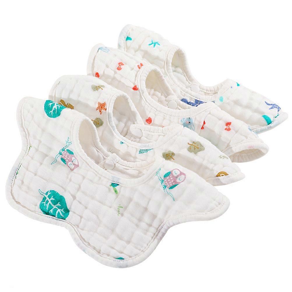 White Bib Saliva Towel For Infants Cotton Daily Use Easy To Clean