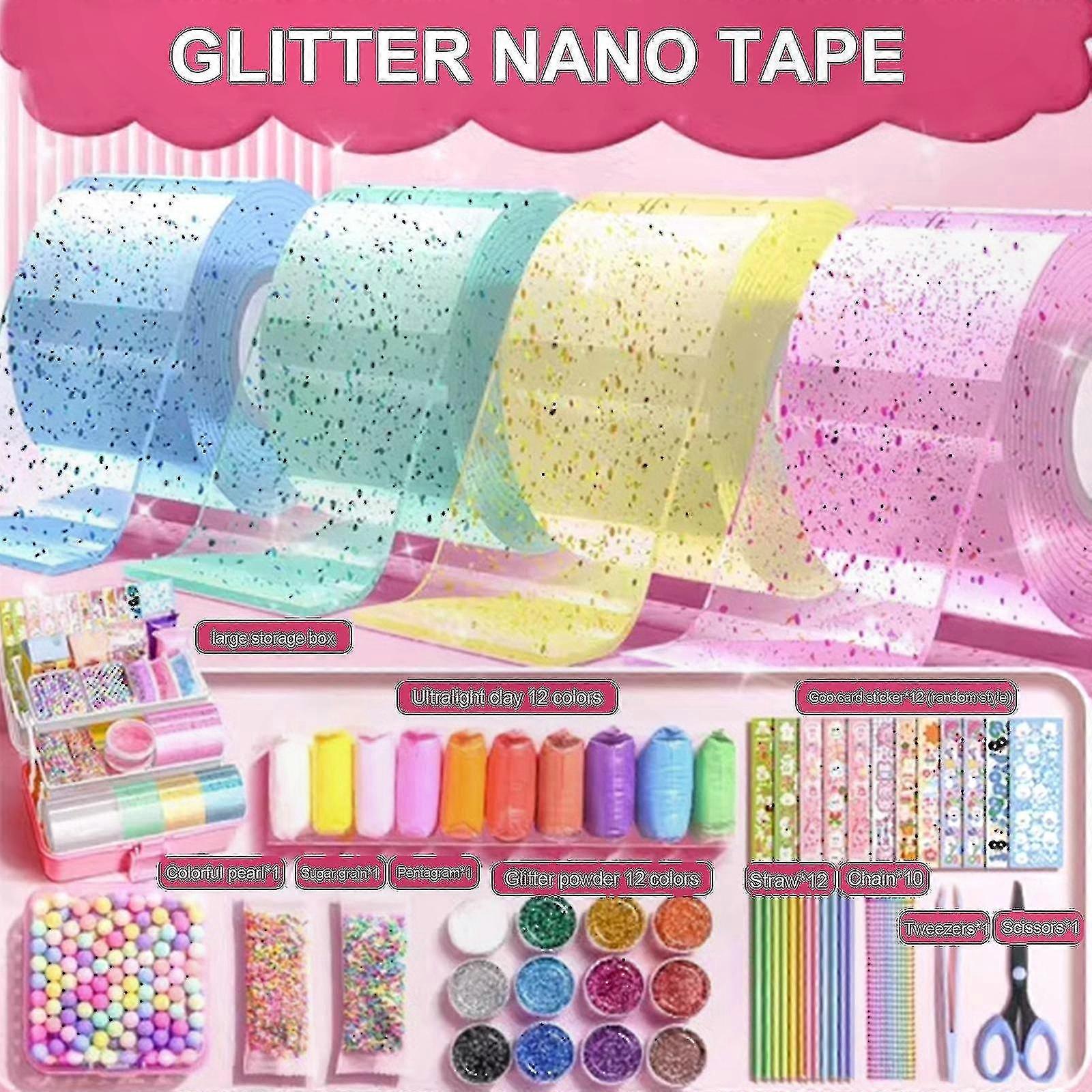 Children's Crafting Kit with Nano Bubbles, Step-by-Step Guides, and Safety Grip Tape for Simple Projects