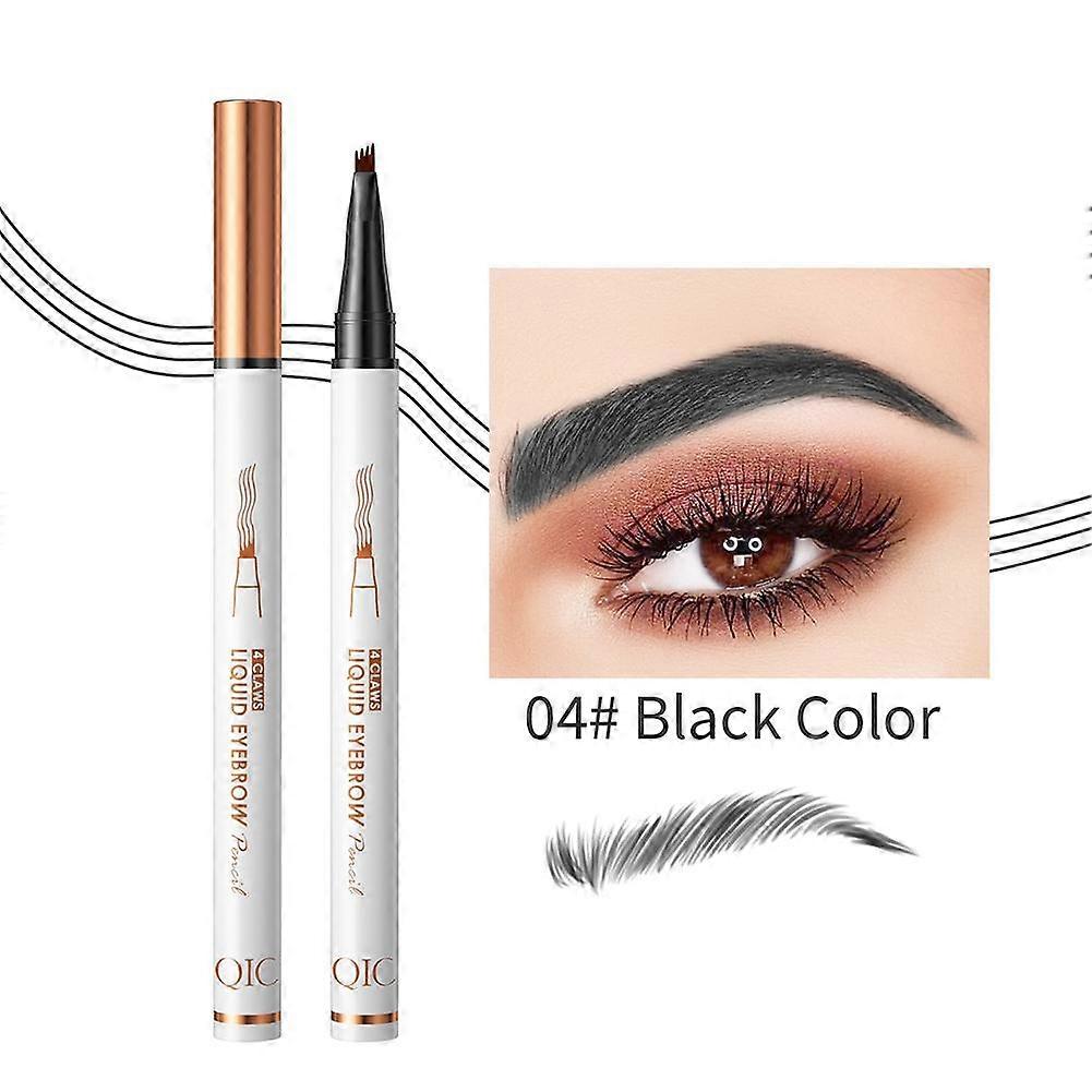 4D Microblading Eyebrow Pencil Waterproof Smudge Proof Ultra Fine Tip 1 Stroke Easy Fill Natural Looking Brows Long Lasting