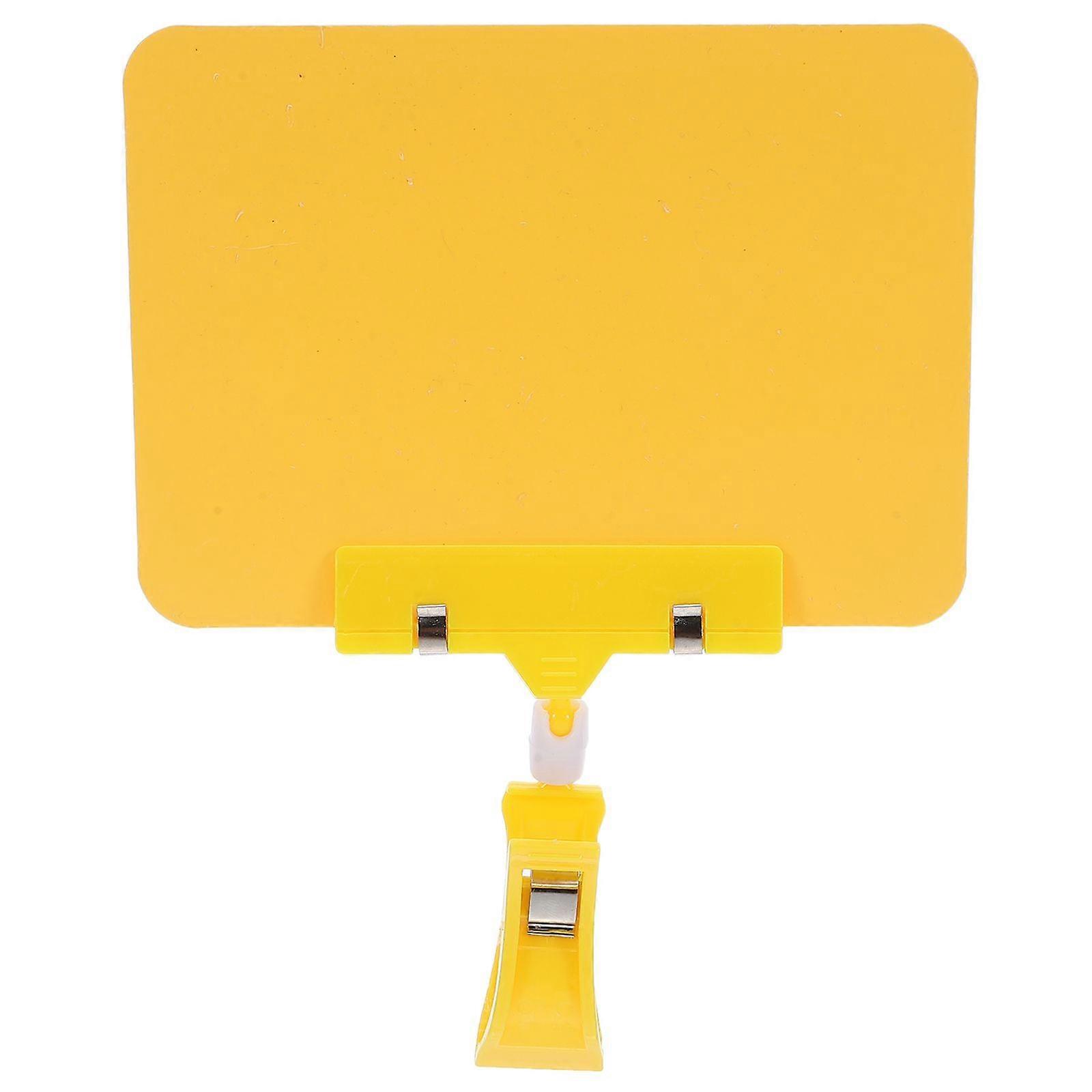 8 set Rotating Clip Swivel Sign Holder - Rotatable Retail Store Sign Holder with Double Clamp A6 PVC Card for Shelves Store Business Exhibition