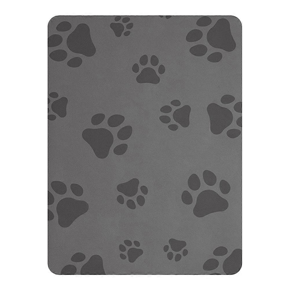Pet Feeding Mat Absorbent Mat Grey Color for Home Use 5Pcs