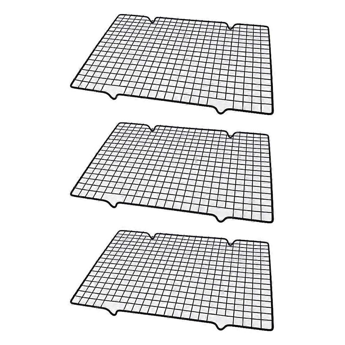 3Pcs Cake Cooling Rack,Black Carbon Steel Bread Drying Net,Net Rack A