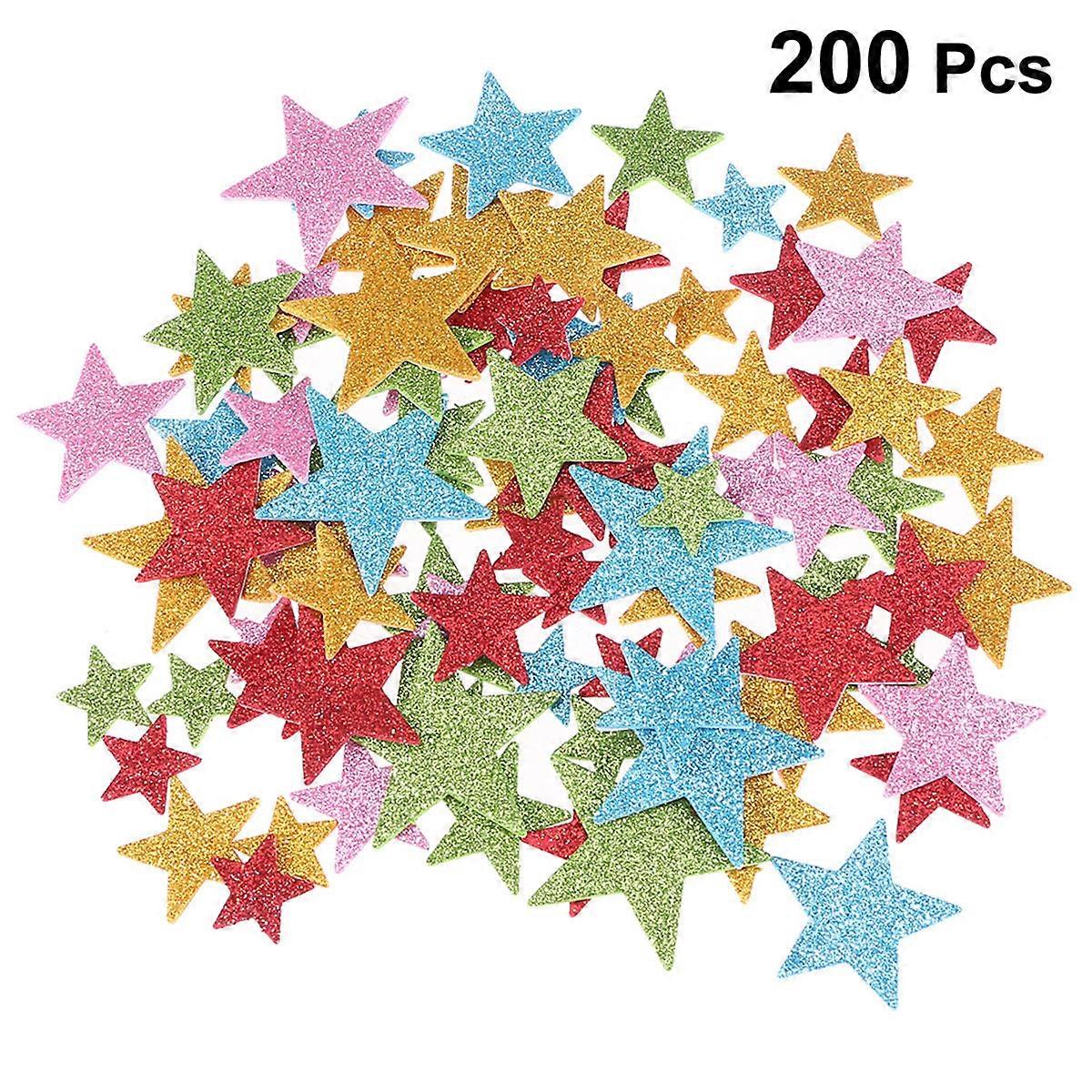 Glitter Stickers Star Shape for Wall Ceiling Decoration 600Pcs Set